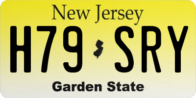 NJ license plate H79SRY