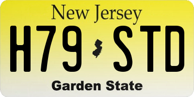 NJ license plate H79STD