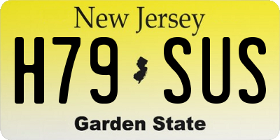NJ license plate H79SUS