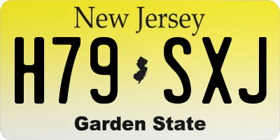NJ license plate H79SXJ