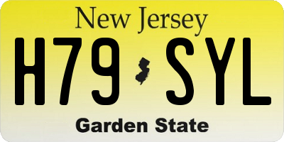 NJ license plate H79SYL