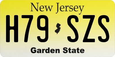 NJ license plate H79SZS