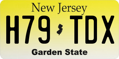NJ license plate H79TDX