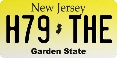 NJ license plate H79THE