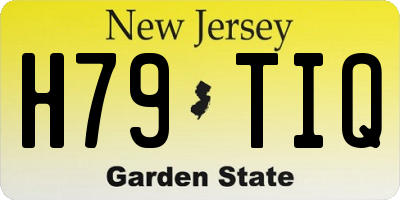NJ license plate H79TIQ