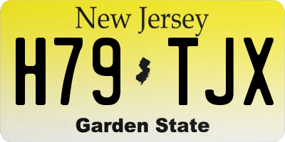 NJ license plate H79TJX