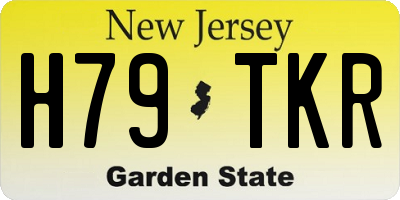 NJ license plate H79TKR