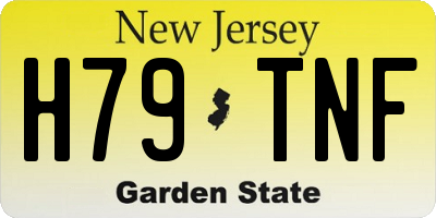 NJ license plate H79TNF
