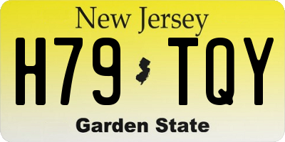NJ license plate H79TQY
