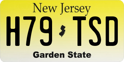 NJ license plate H79TSD