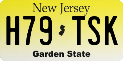 NJ license plate H79TSK