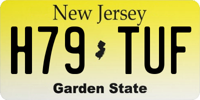 NJ license plate H79TUF