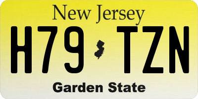 NJ license plate H79TZN