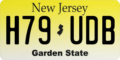 NJ license plate H79UDB