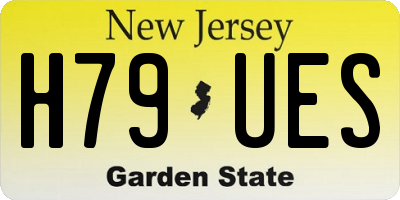 NJ license plate H79UES