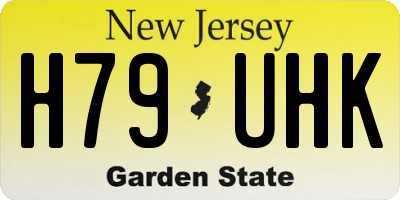 NJ license plate H79UHK