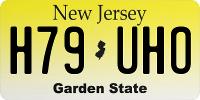 NJ license plate H79UHO