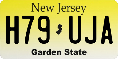 NJ license plate H79UJA
