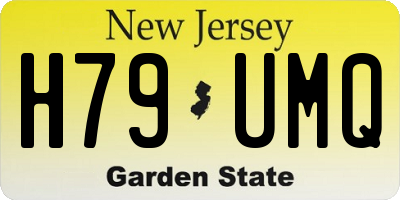 NJ license plate H79UMQ