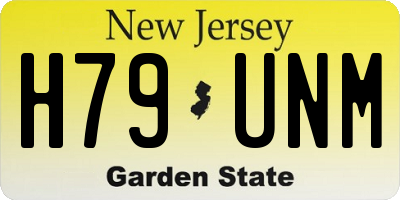 NJ license plate H79UNM