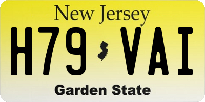 NJ license plate H79VAI