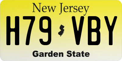 NJ license plate H79VBY