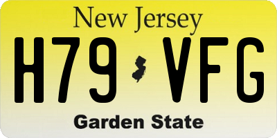 NJ license plate H79VFG