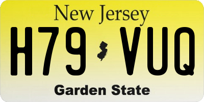 NJ license plate H79VUQ