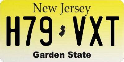 NJ license plate H79VXT