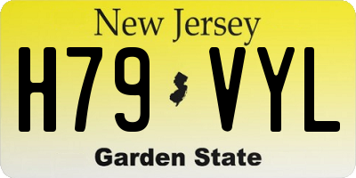 NJ license plate H79VYL