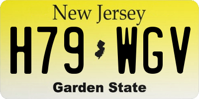 NJ license plate H79WGV