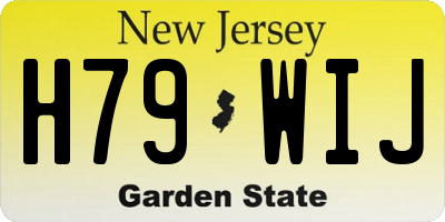 NJ license plate H79WIJ