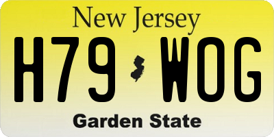 NJ license plate H79WOG