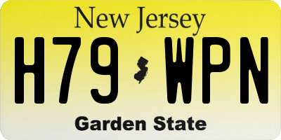 NJ license plate H79WPN