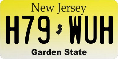 NJ license plate H79WUH
