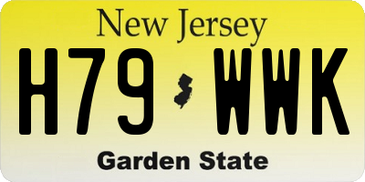 NJ license plate H79WWK