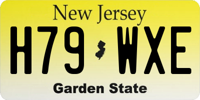 NJ license plate H79WXE