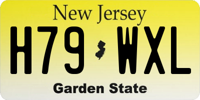 NJ license plate H79WXL
