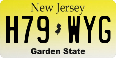 NJ license plate H79WYG