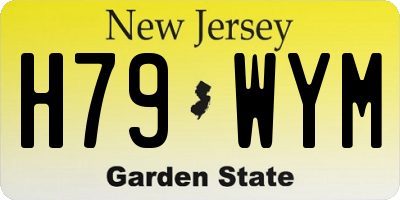 NJ license plate H79WYM