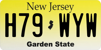NJ license plate H79WYW