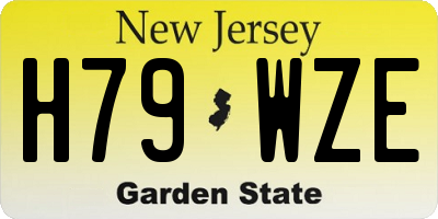 NJ license plate H79WZE