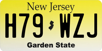NJ license plate H79WZJ