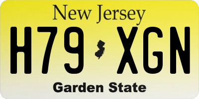 NJ license plate H79XGN