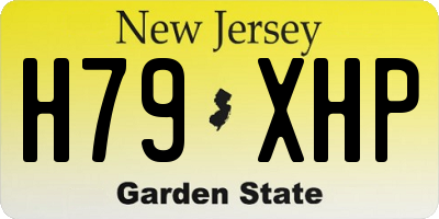 NJ license plate H79XHP