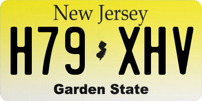 NJ license plate H79XHV