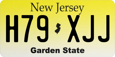 NJ license plate H79XJJ