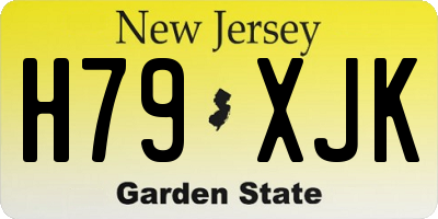 NJ license plate H79XJK