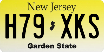 NJ license plate H79XKS