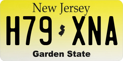 NJ license plate H79XNA
